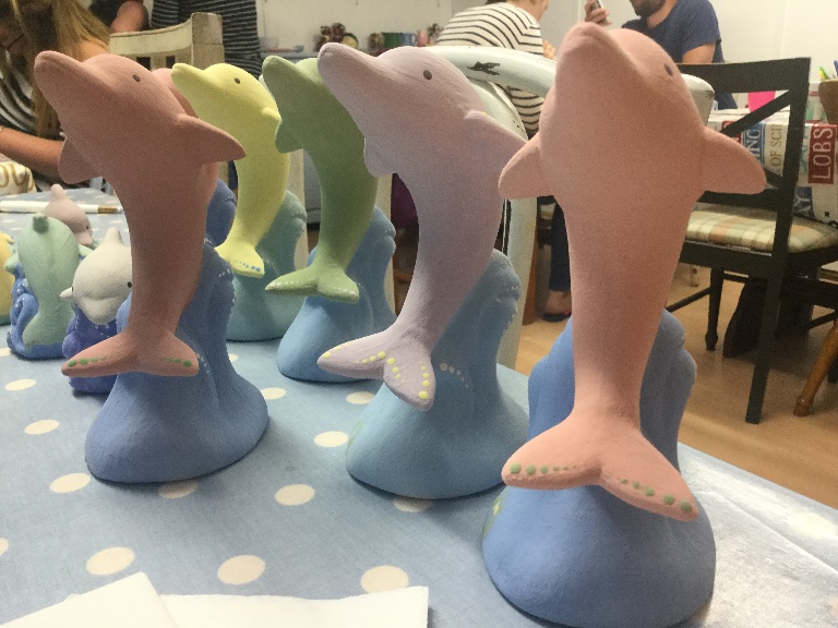 ceramic dolphins