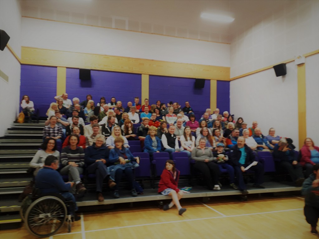An evening of whale talks at the Pultney Peoples Centre in Wick during the Orca watch. Photo credits: Anna Jemmett / Sea Watch Foundation. 