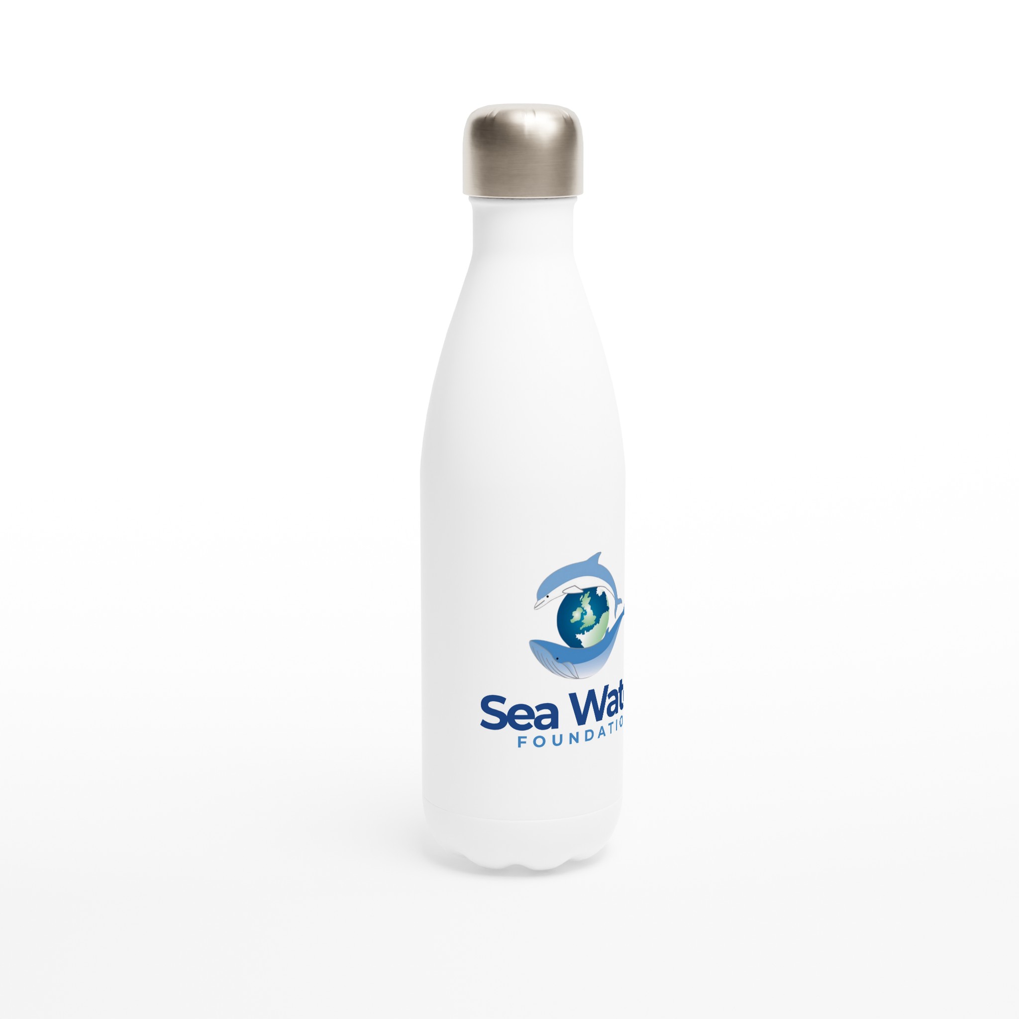 Sea Watch Foundation - White 17oz Stainless Steel Water Bottle