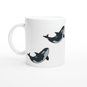 Leaping Orca Mug - design by Tom Lord
